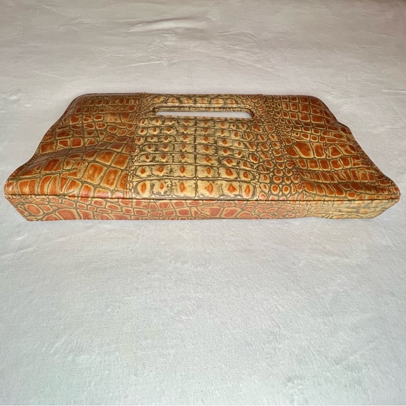 Clarita Accessories Handmade Alligator Skin Leather Two-Tone Bag - Picture 3 of 11